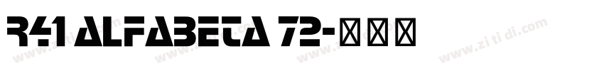 R41 Alfabeta 72字体转换